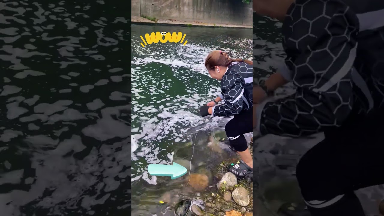 amazing best girl trap hand fishing , #fishingtrap #fishvideo #shorts#casting #fishing