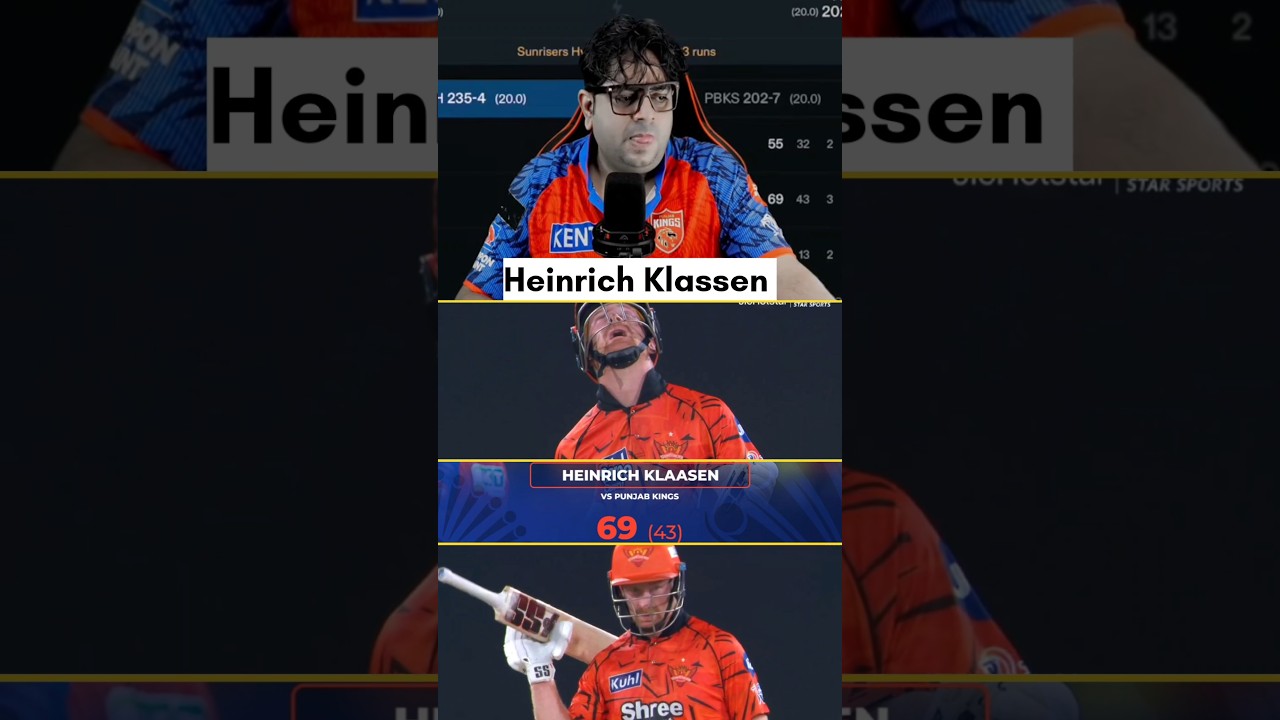 Heinrich Klassen Vs PBKS | PBKS Vs SRH | #punjabkings #srhvspbks #heinrichklaasen #abcricinfo #ipl
