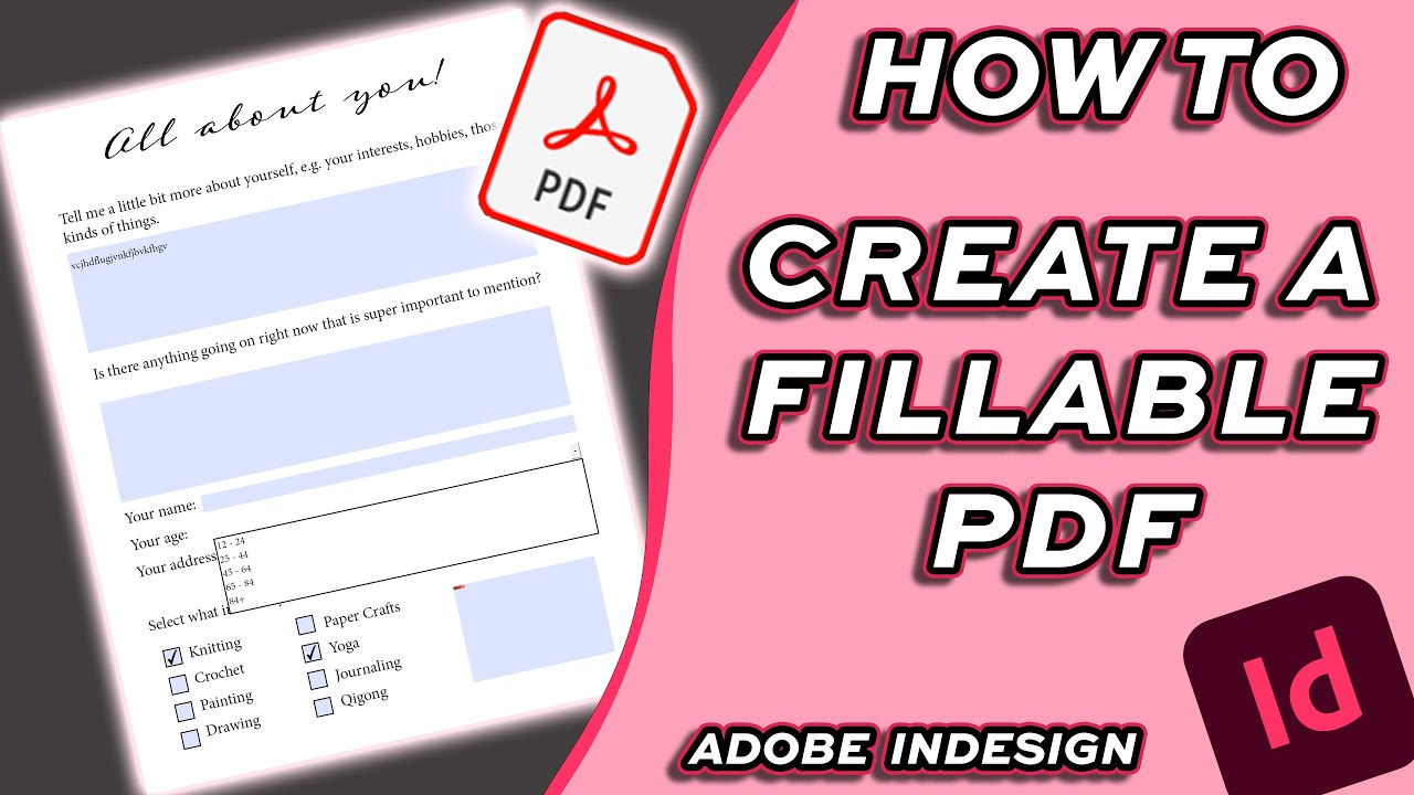 How to Make an Interactive Fillable PDF in Adobe InDesign