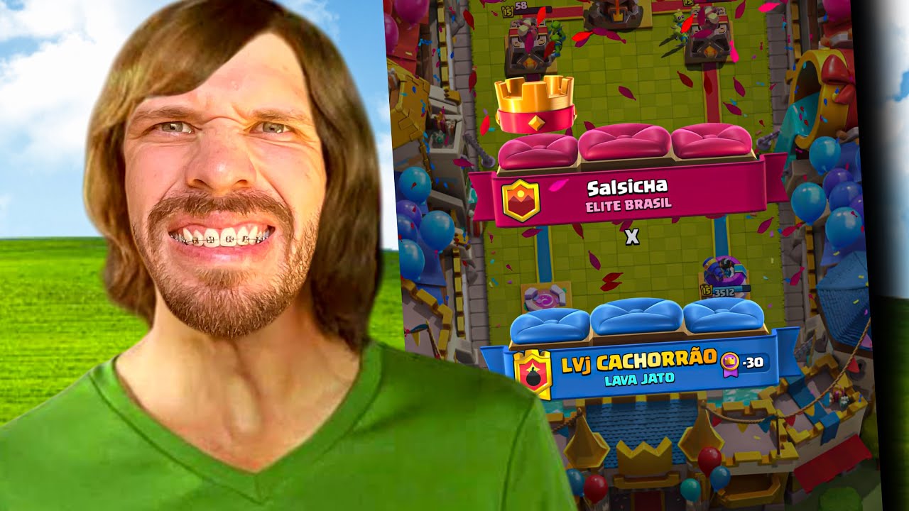 QUE FASE 😡 PERDI PARA SALSICHA NO CLASH ROYALE!!