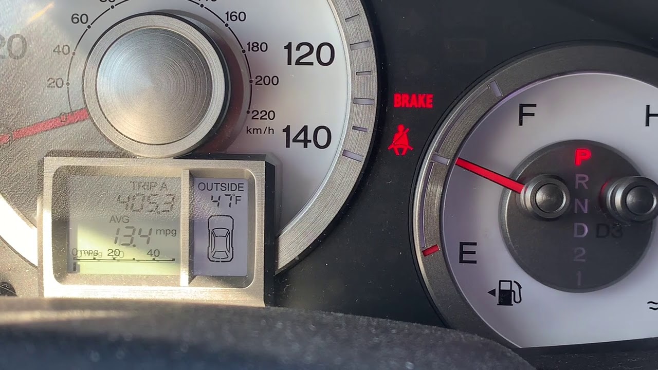 Распознавание цифровой приборной панели Honda Pilot 2010 года