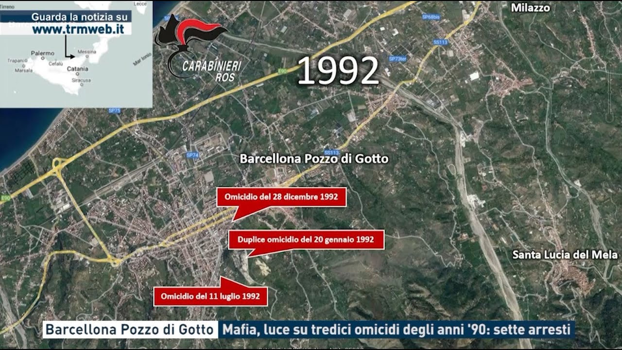Barcellona Pozzo di Gotto - Mafia, luce su tredici omicidi: sette arresti