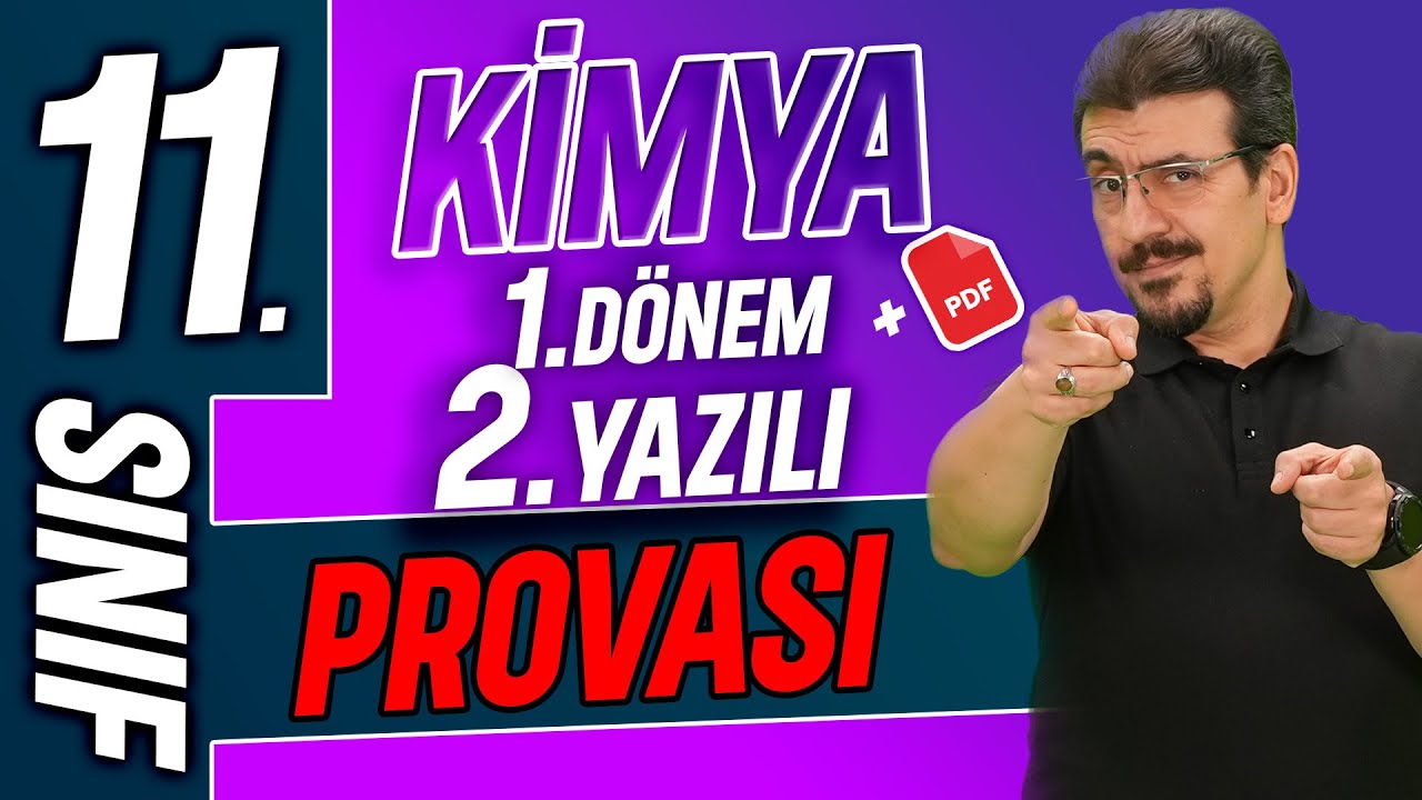 11.sınıf Kimya 1.Dönem 2.Yazılıya Hazırlık | ÖRNEK YAZII  | 2024 - 2025 + 📂Ücretsiz PDF