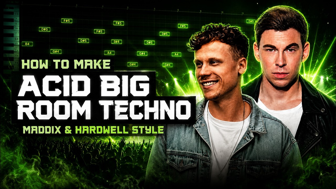 How To Make 303 Acid Big Room Techno (Maddix & Hardwell Style) + FLP
