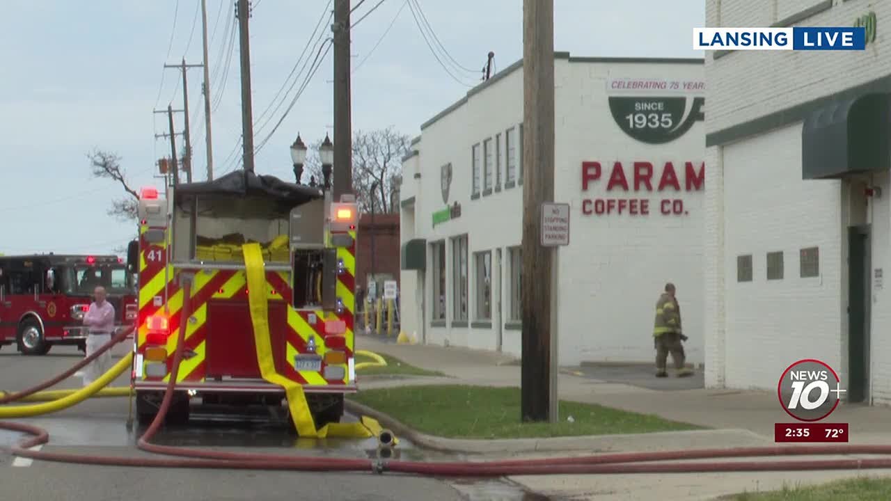 Fire crews respond to Paramount Coffee in Lansing