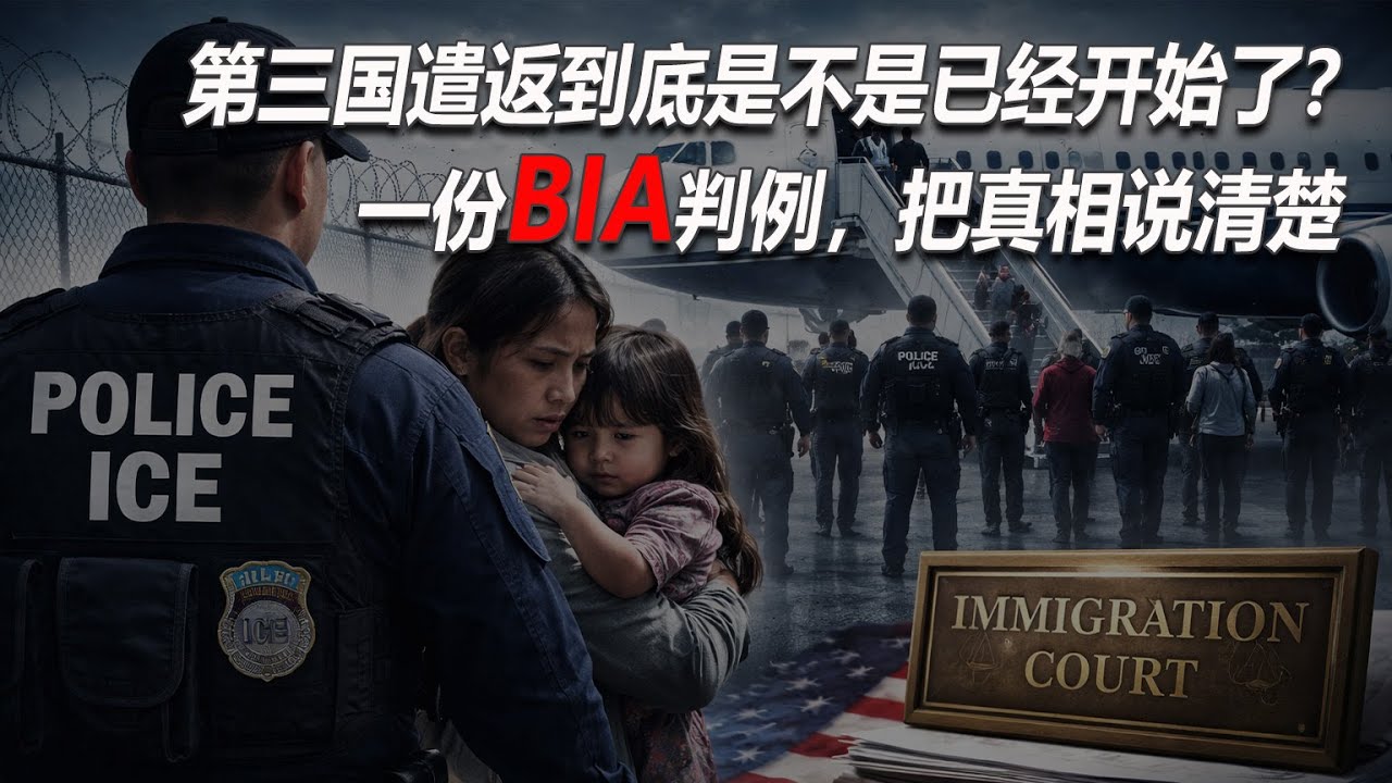 No.236：第三国遣返已经开始了？BIA（移民上诉委员会）对第三国遣送的态度是这样的。解读一份BIA判例，把真相说清楚。全网唯一可查的BIA公开判例，向我们给出真实答案。