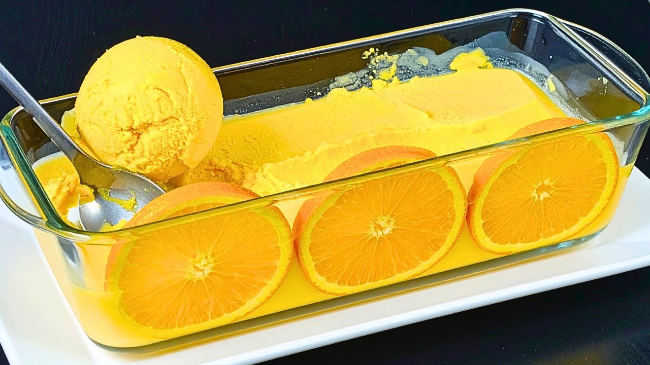 Только молоко и апельсин! Вкуснейшее итальянское мороженое за 5 минут! Десерт без выпечки!