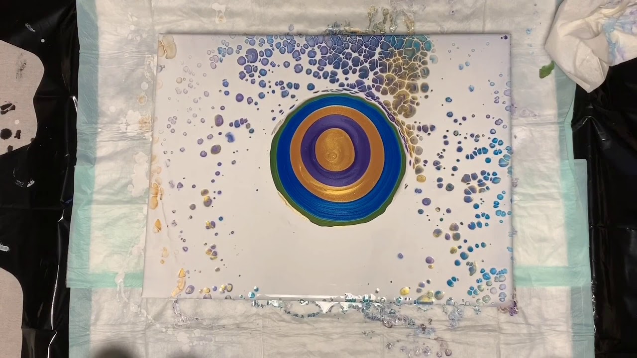 Double puddle dump and swirl with metallics!