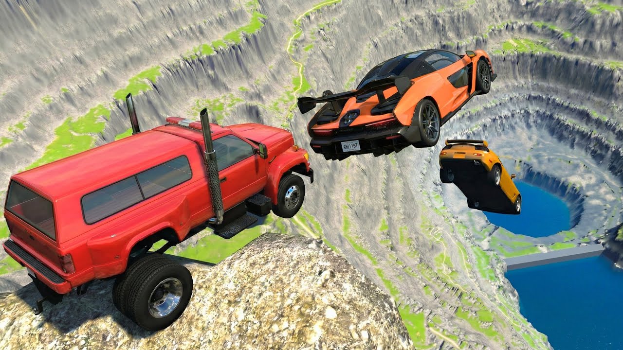 Cliffs Of Death #1 - BeamNG Drive Cliff Jumps