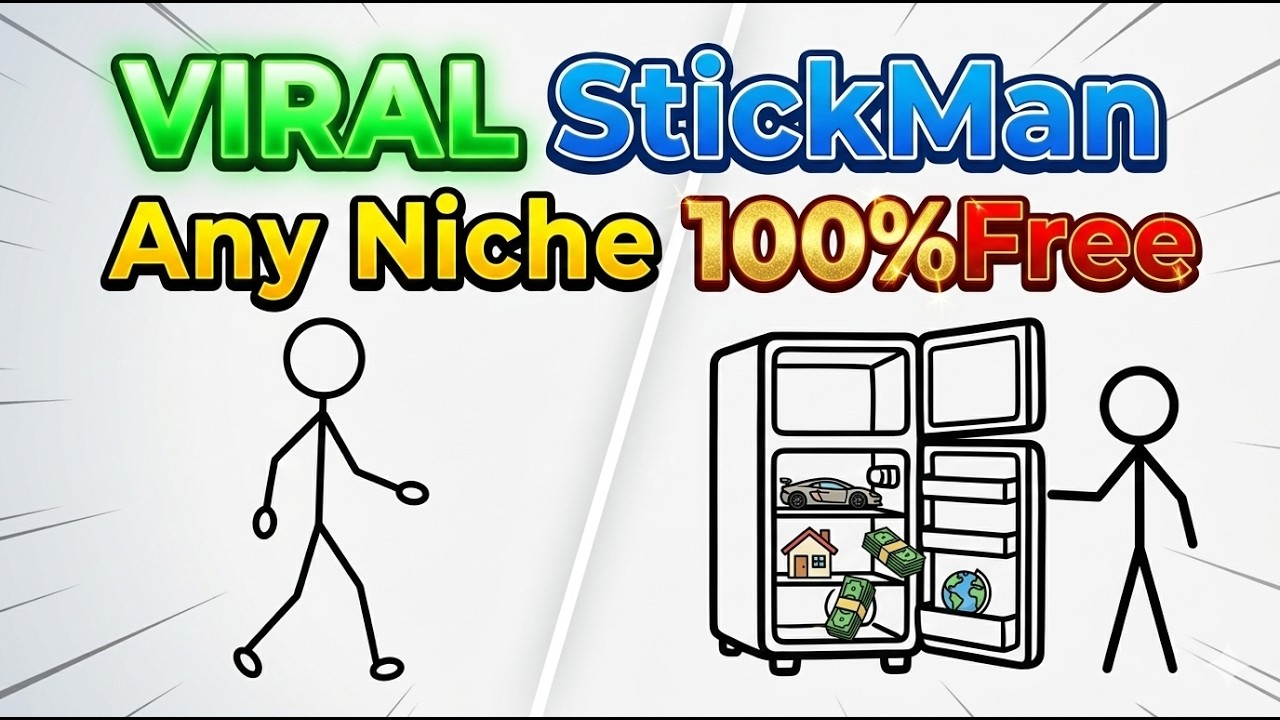 How to Make Viral Stick Figure Animations for Any Faceless YouTube Niche (100% Free)