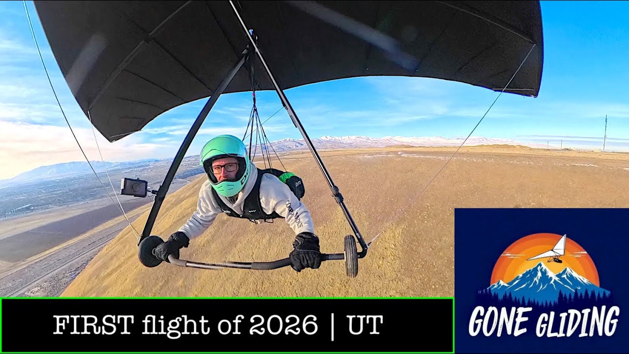 FIRST flight of 2026 | Hang Gliding Utah Point of the Mountain