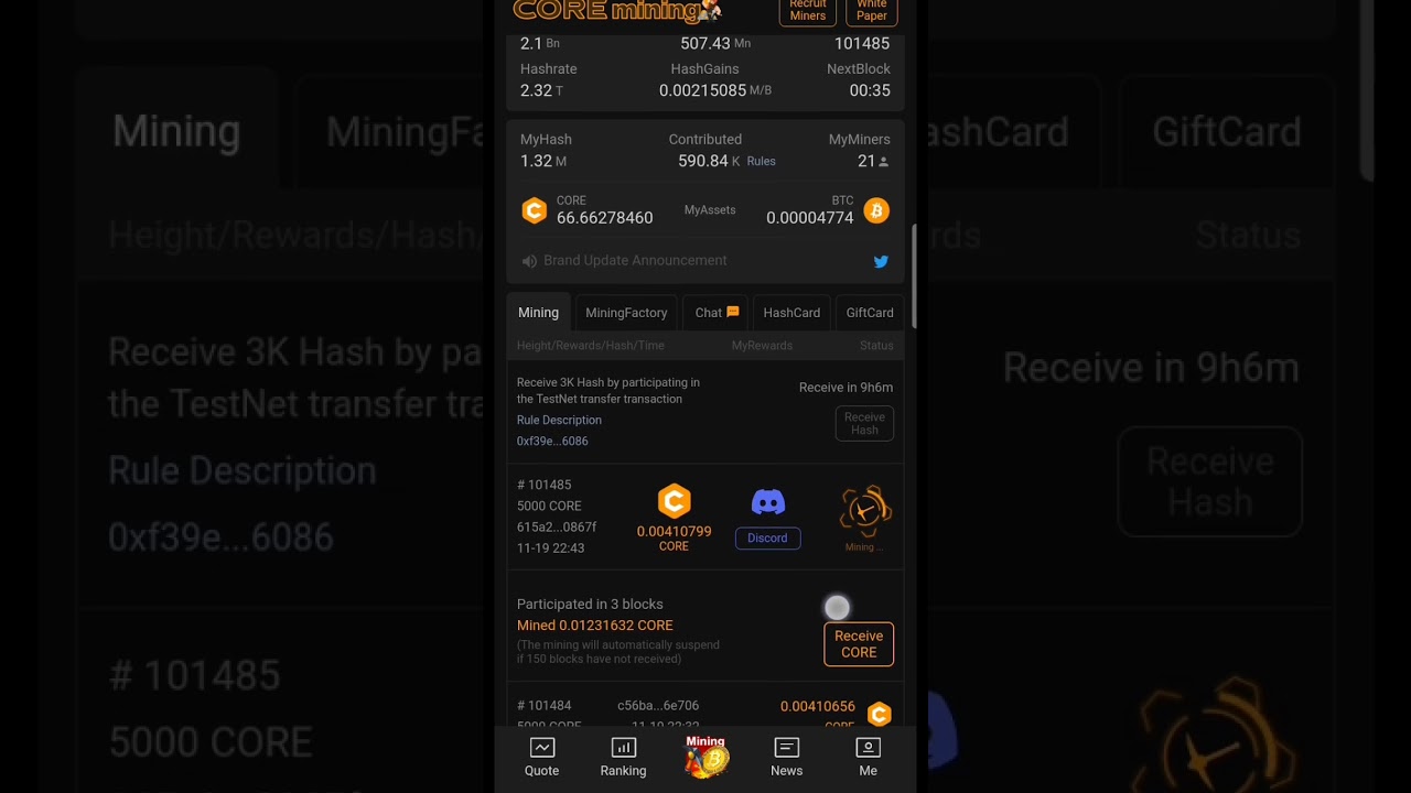 My Satoshi core coin | Satoshi mining application