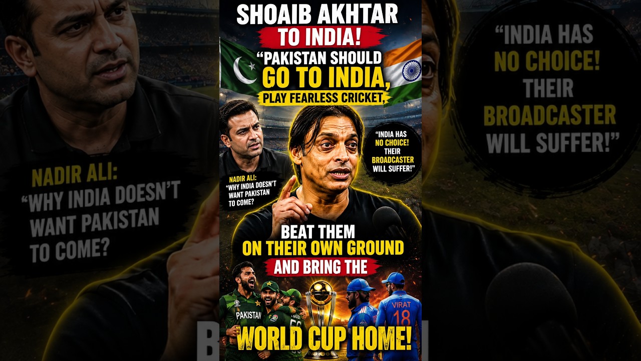 Shoaib Akhtar Drops a BOMBSHELL on India! 😱🔥 &ldquo;Pakistan Should Go & Win the World Cup!&rdquo; 🏆#ShoaibAk...