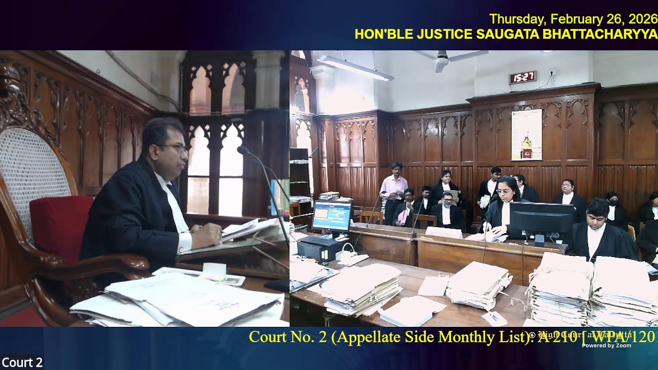 26 February 2026 | Court No. 2 | Live Streaming of the Court proceedings.