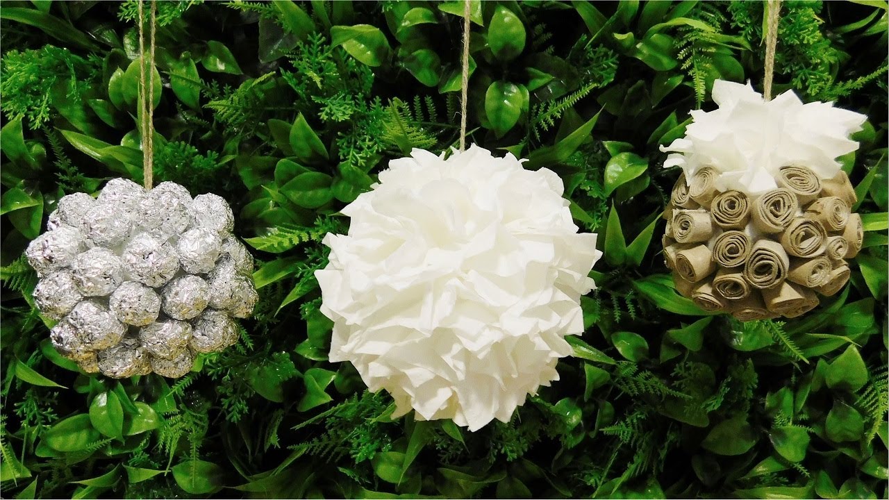 3 Christmas Tree Ball Ideas from Toilet Paper Rolls and Alu Foil 🎄 Cheap Crafts 🎄 Pretty Decor DIY