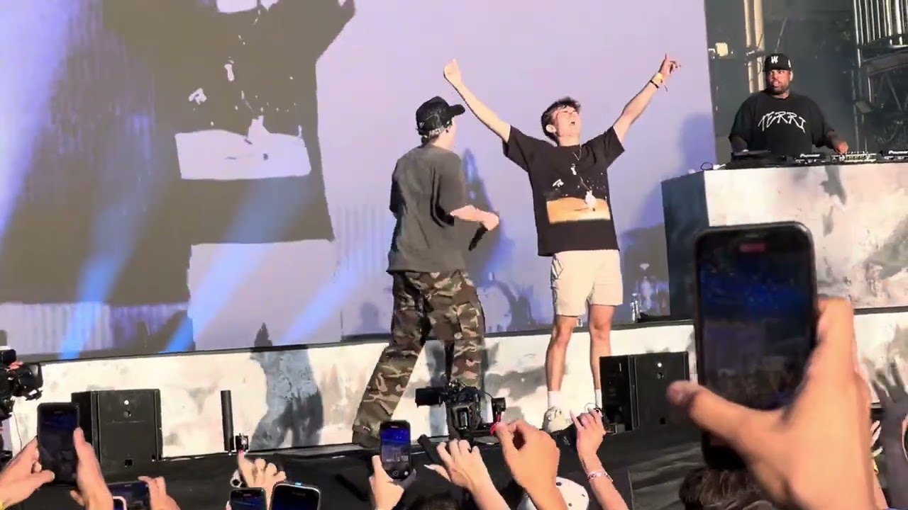 Live at Bottle Rock in Napa, The Kid Laroi brings fan on stage to help sing “Stay” May 25, 2024