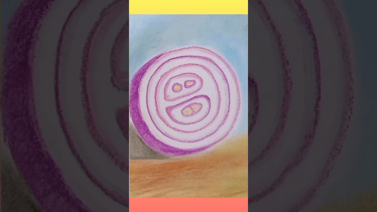 Onion slice drawing #shorts #drawing #oniondrawing