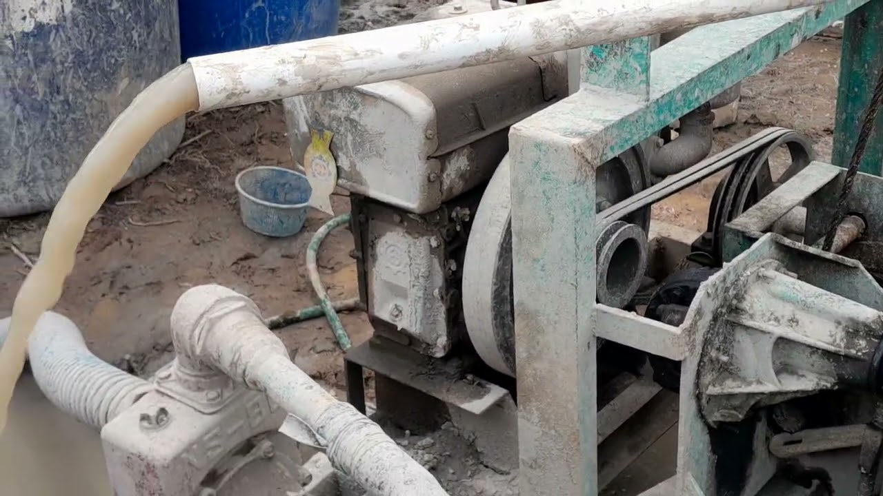 tahap pengurasan kedalaman 100 meter casing 26 batang 4 in alat bor rig lampung kapasitas 120 metet👍