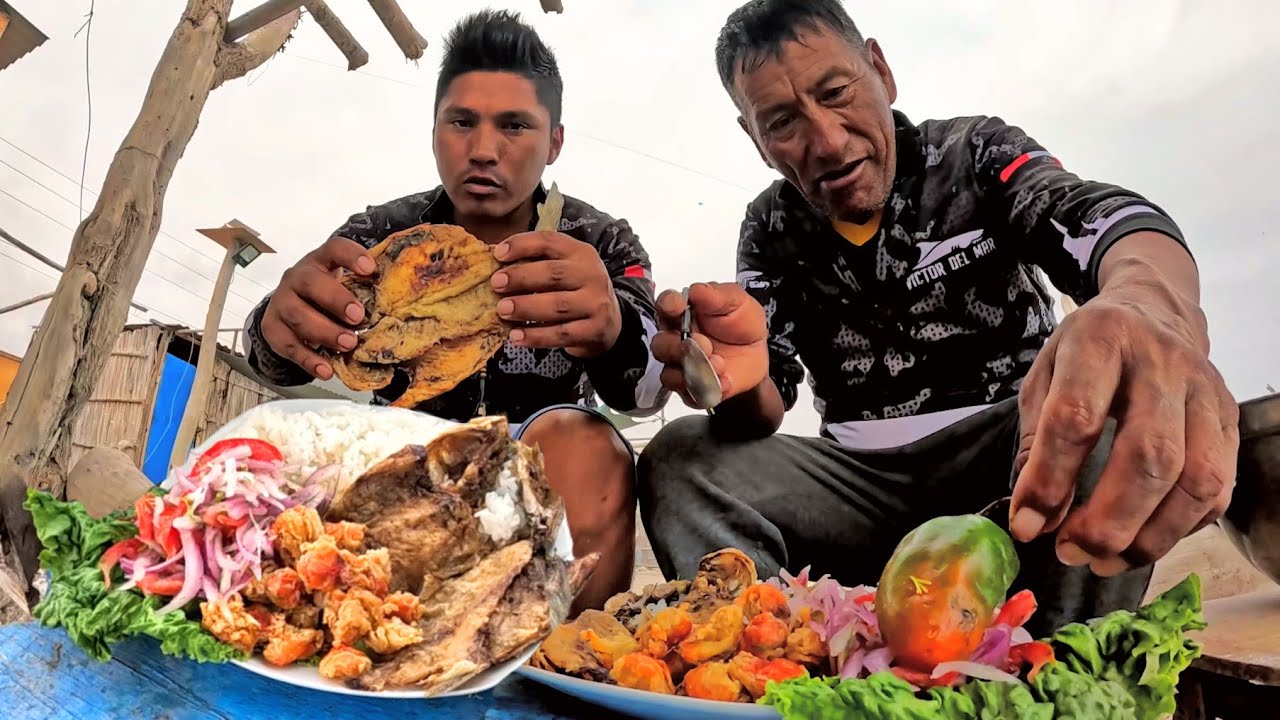Vean como Mi PAPÁ Prepara un RICO CHICHARRON de MUY MUY frente al mar