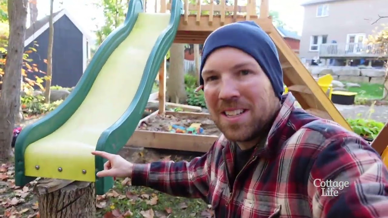 Building a Kids' PLAYGROUND SLIDE | Cottage Coach VLOGs