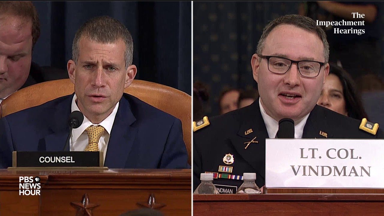WATCH: All the key moments from the Vindman, Williams Trump impeachment hearing in 15 minutes