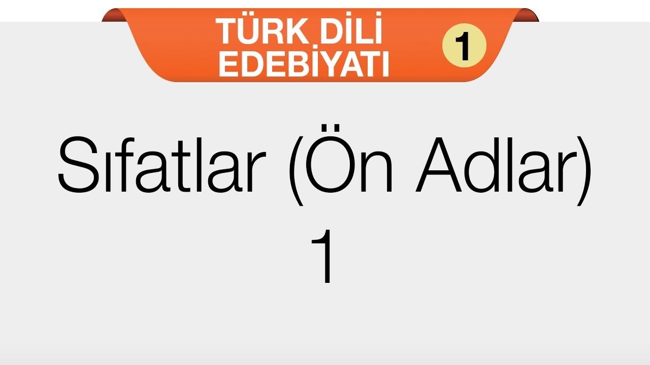 Şiir - Sıfatlar (Ön Adlar) 1