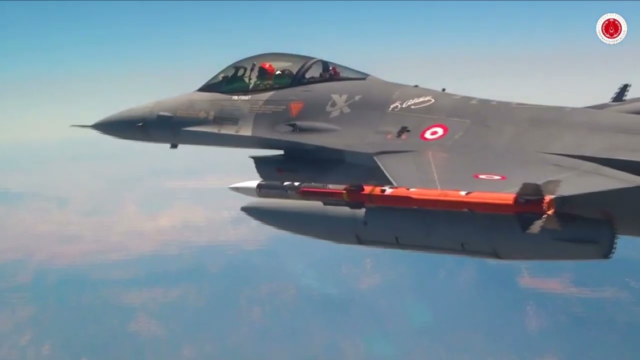 SAGE G&ouml;ktuğ Peregrine BVR missile Fire Test from F-16