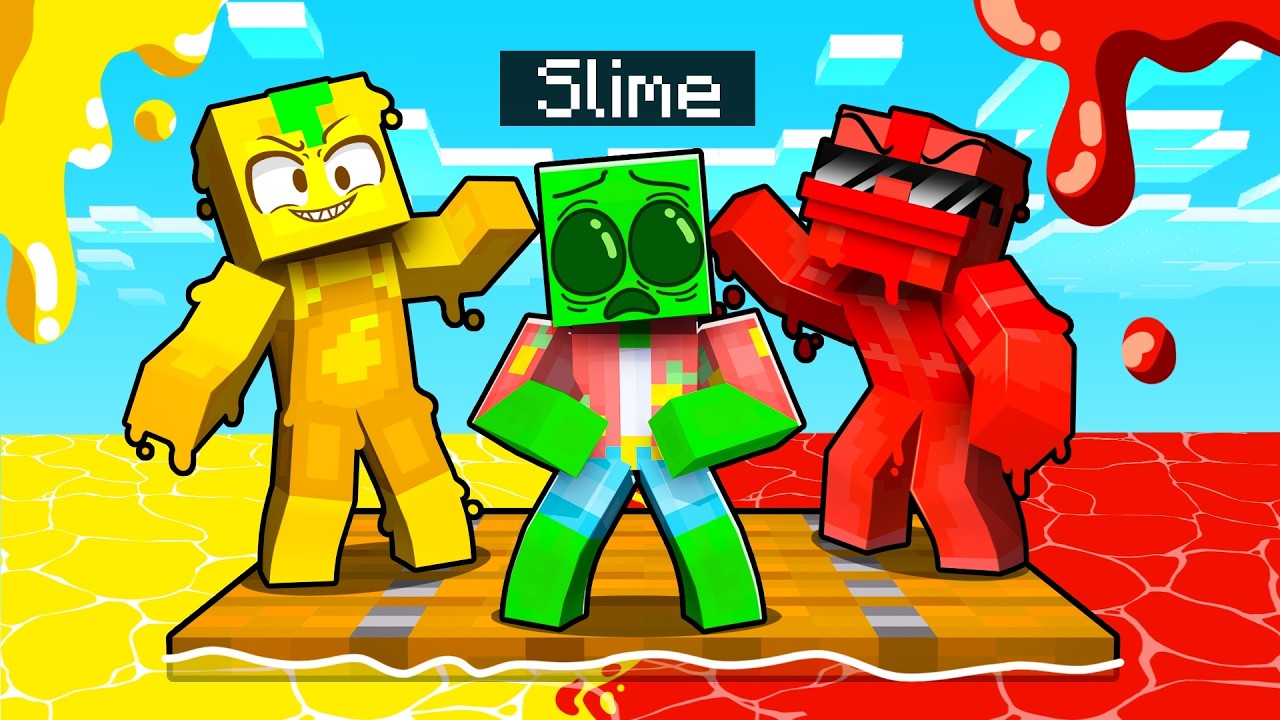 One Slime Block on a MUSTARD & KETCHUP RAFT in Minecraft!
