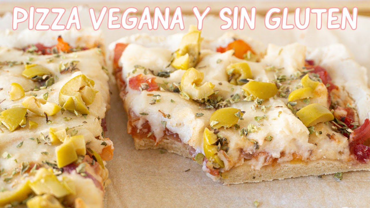 Pizza Vegana y Sin Gluten - UNA PIZZA 100% CASERA Y SALUDABLE - Sin levadura, Sin lactosa