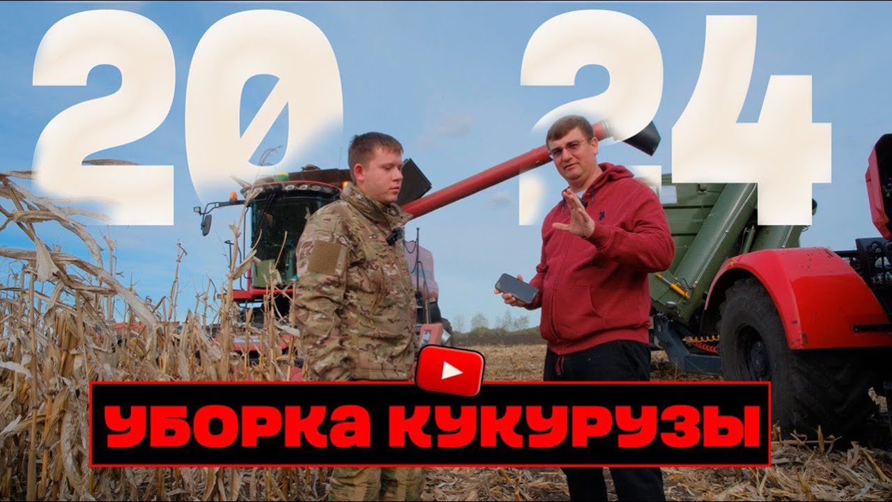 Технология весенней уборки кукурузы с комбайном СASE 6140 и трактором Кировец К 525