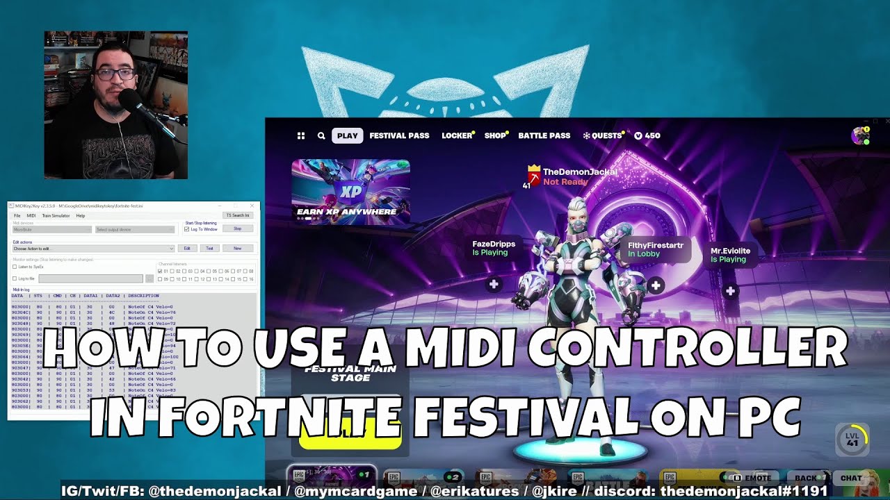 How to Use a MIDI Controller in Fortnite Festival on PC (MidiKey2Key Software)