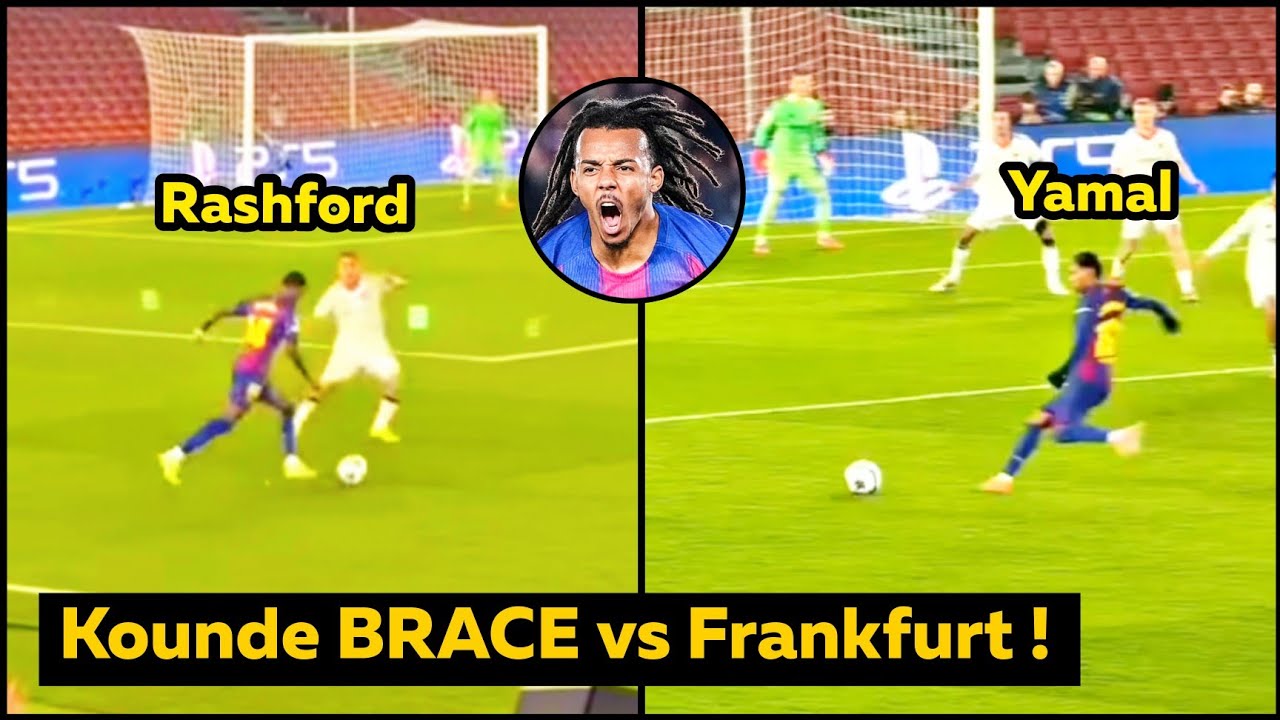 Rashford and Yamal CRAZY pinpoint cross to Kound&eacute; two goal in 3 minutes vs Frankfurt