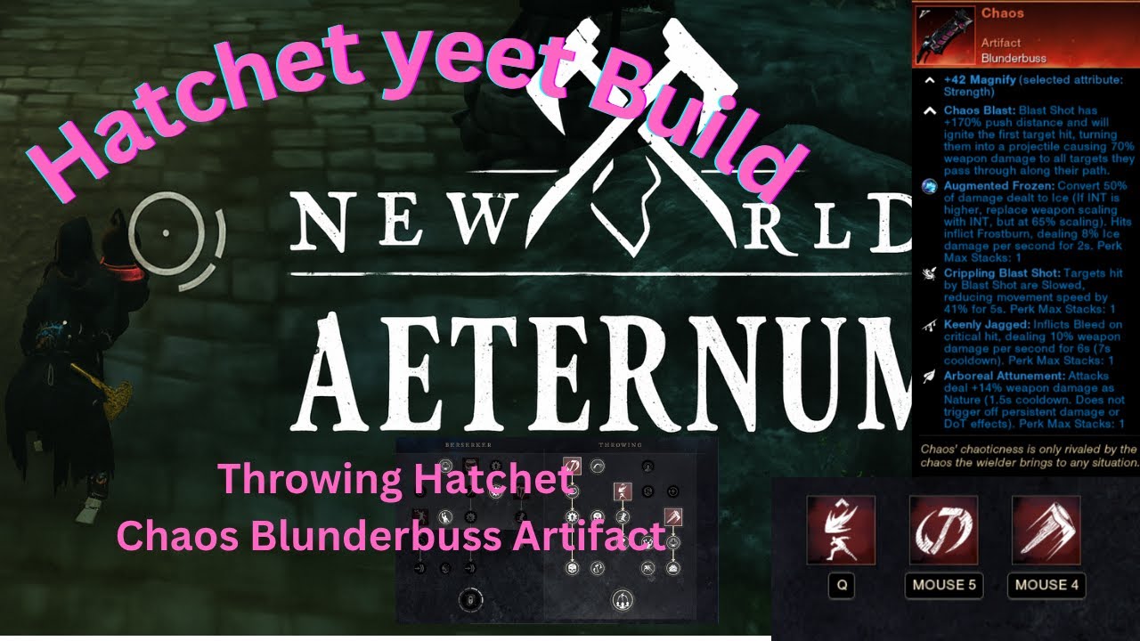 MOST FUN PvP Build 🤣🤣 Throwing hatchet/Chaos  - New World Aeternum PVP Build.