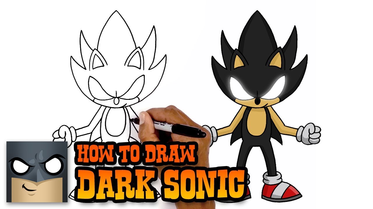 How to Draw Dark Sonic | Art Tutorial