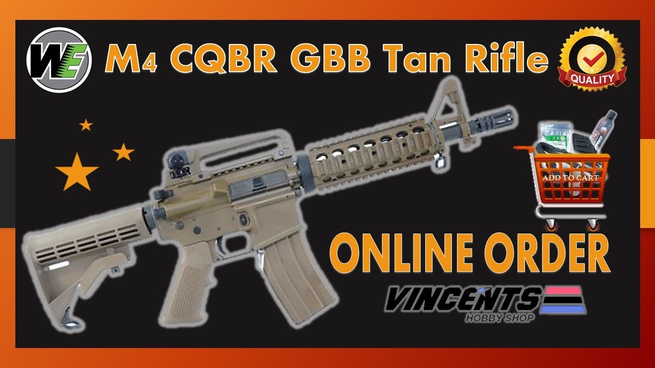 ONLINE ORDER- M4 ECQBR GBB RIFLE (C0LOR TAN)