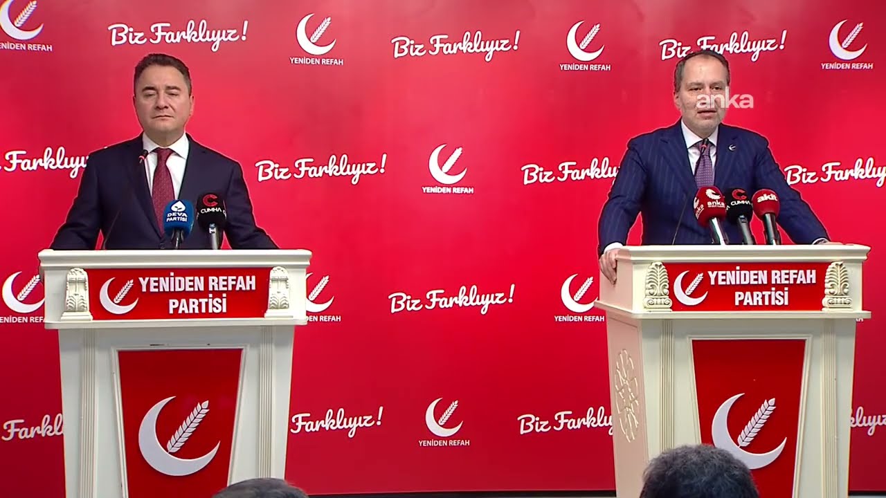 Ali Babacan, Fatih Erbakan’ı Yeniden Refah Partisi Genel Merkezi’nde ziyaret etti
