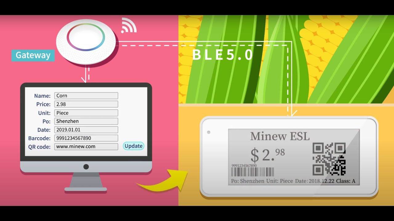Minew Electronic Shelf Label (ESL) Smart Retail Solution