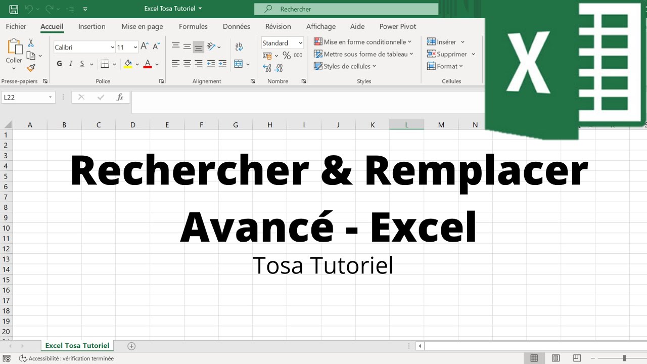 Comment Rechercher et Remplacer avec Excel 2020 - Excel - TOSA 2016