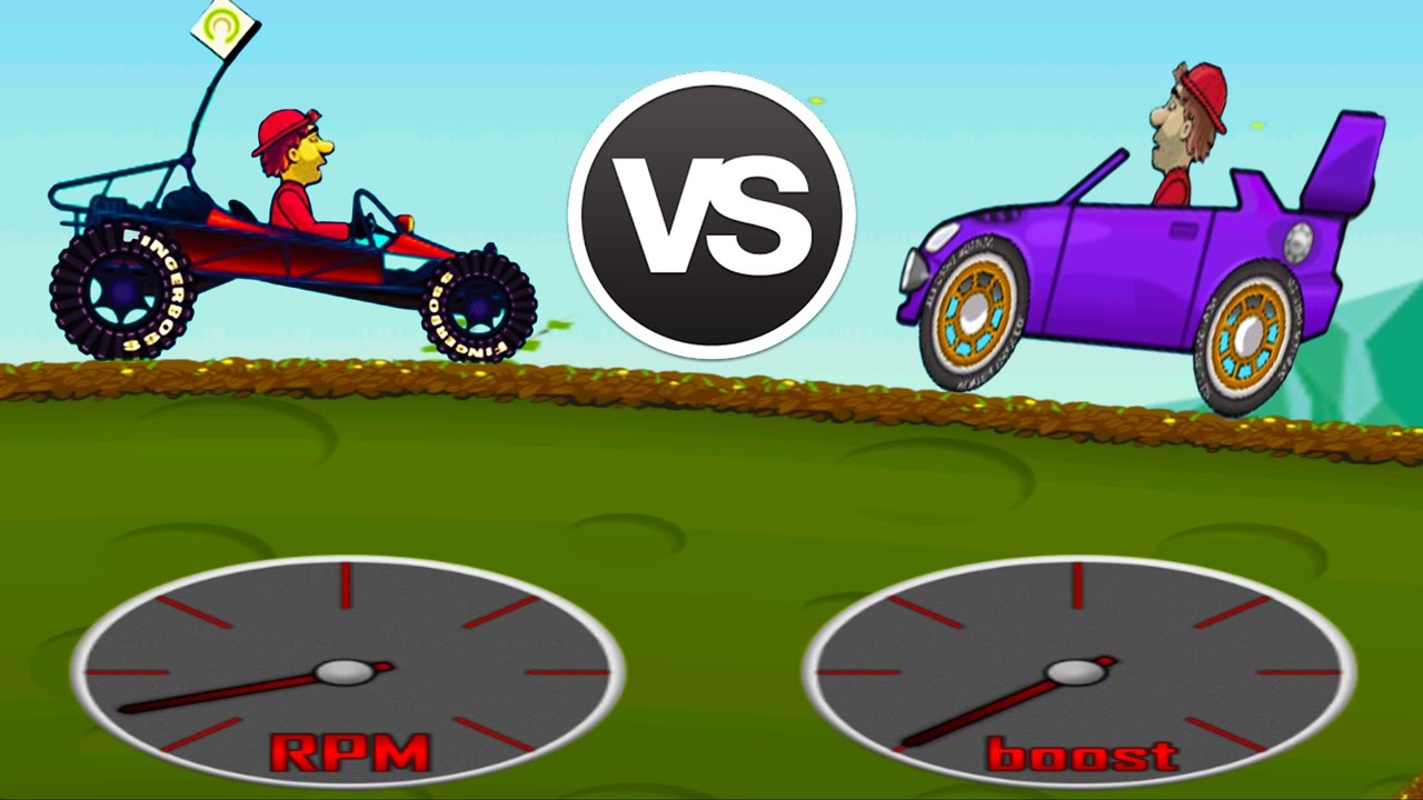 DUNE BUGGY vs RALLY CAR - Hill Climb Racing 1 vs Hill Climb Racing Garage
