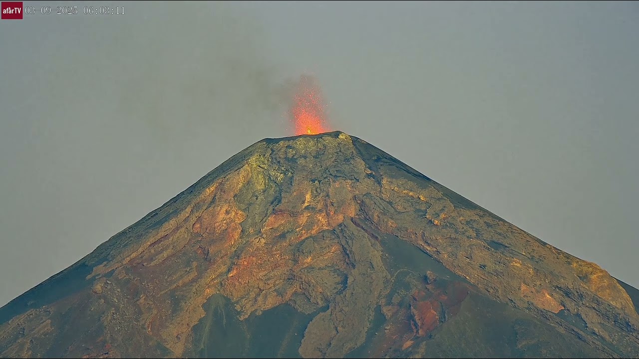 Mar 9, 2025: Fuego Volcano Comes Alive Today - Dawn Eruption in Guatemala
