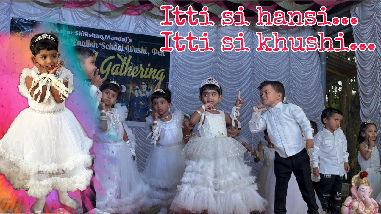 JR KG Kids Cute Dance Performance | Itti Si Hansi  Itti si khushi | My sisters Dance Performance 