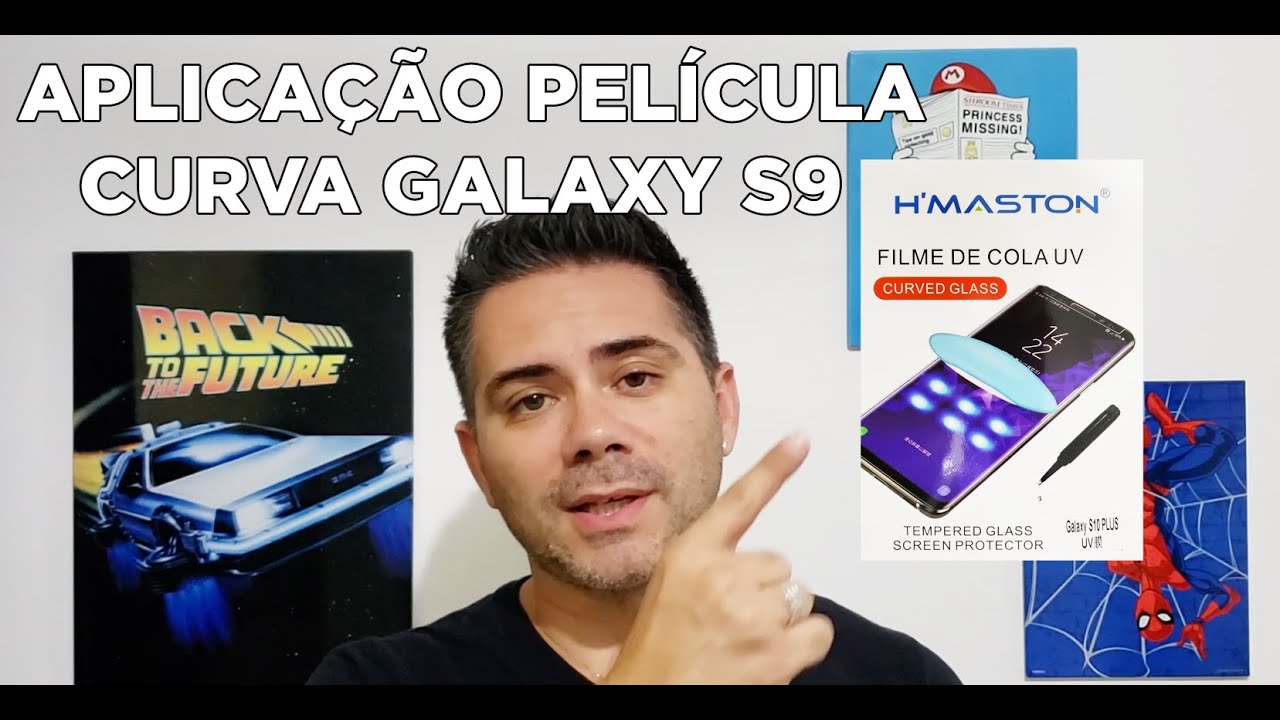 APLICANDO PELÍCULA CURVA DE VIDRO COM COLA UV - GALAXY S9 PLUS!