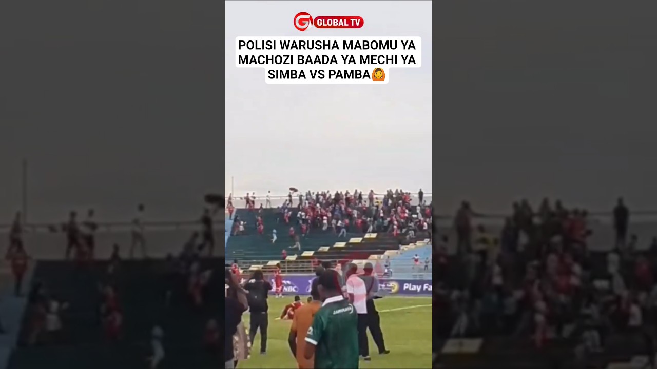 POLISI WARUSHA MABOMU YA MACHOZI BAADA YA MECHI YA SIMBA VS PAMBA MWANZA🙆#shortsviral #simba