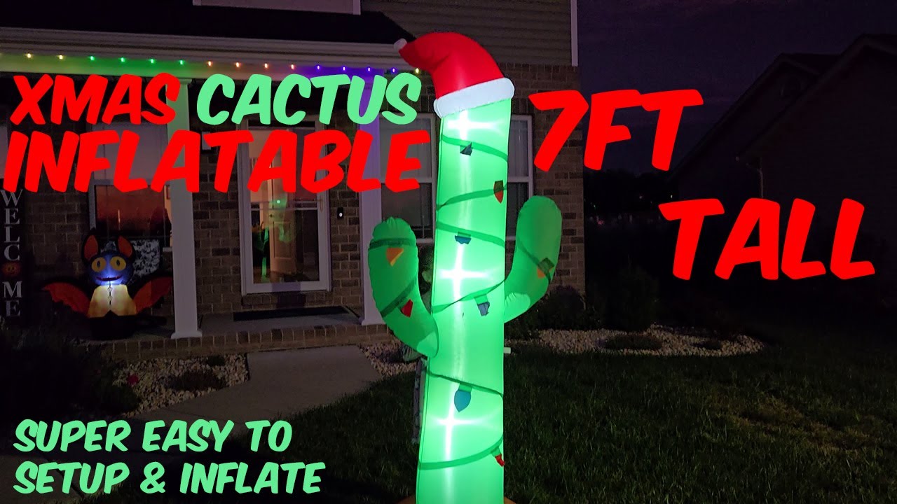 Inflatable 7ft Tall Christmas Cactus Review