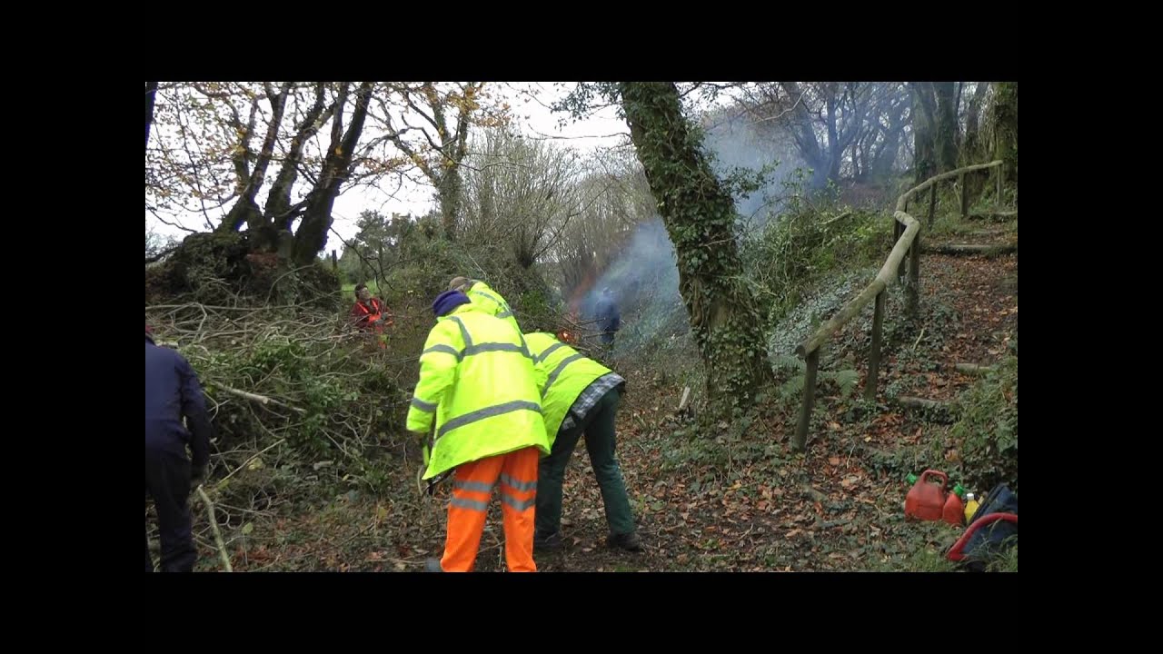 Lynton and Barnstaple Railway - Trackbed clearance at Rowley Cross