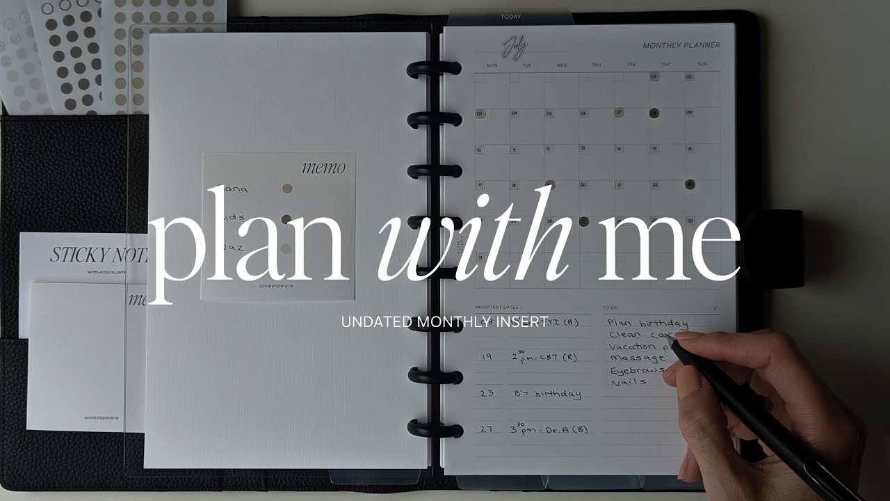 PLAN WITH ME | HOW TO SET UP A MONTHLY INSERT