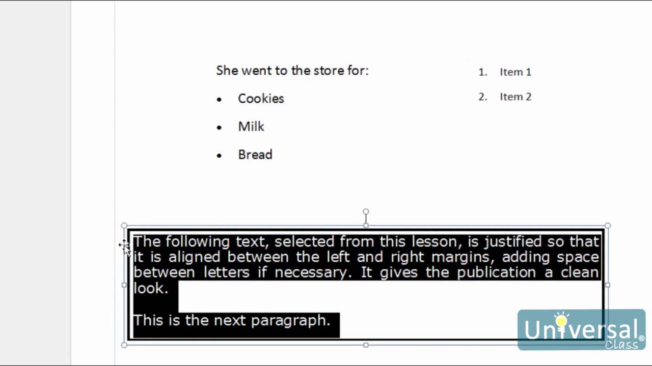 Lesson 10: Formatting Paragraphs within Text Boxes - Microsoft Publisher 2016 Course