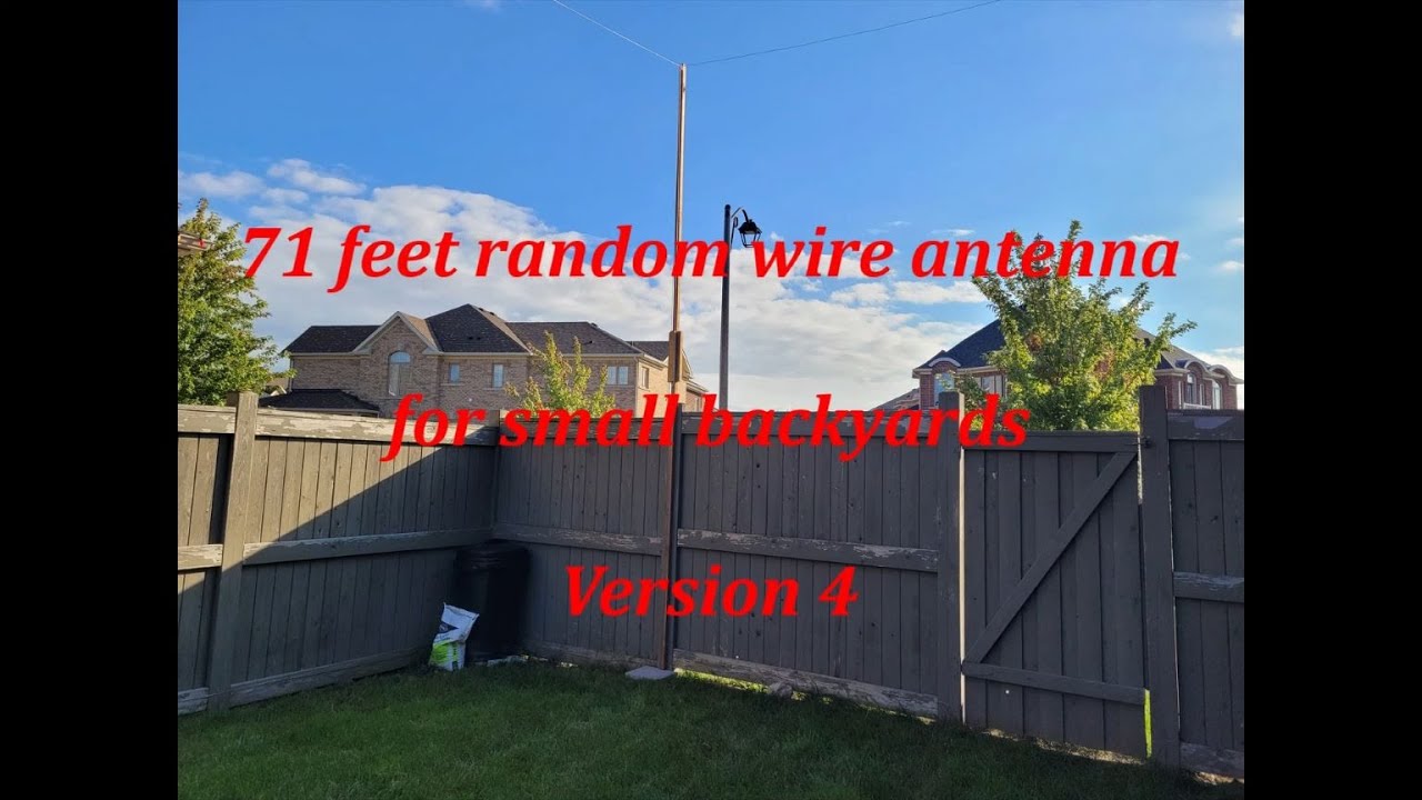 71 feet Long Wire Antenna For Small Backyards with SWR Results Version 4