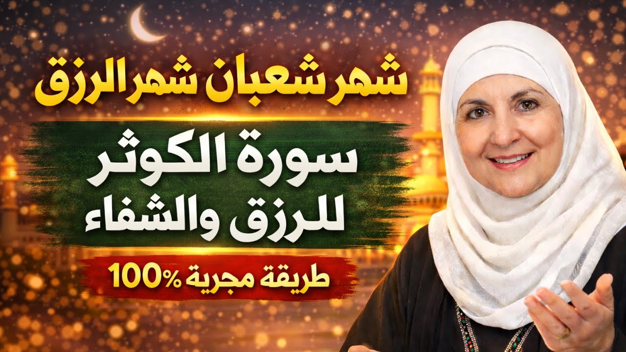 شهر شعبان شهر الرزق | سورة الكوثر للرزق والشفاء | طريقة مجرّبة 100% | د. هيفاء يونس