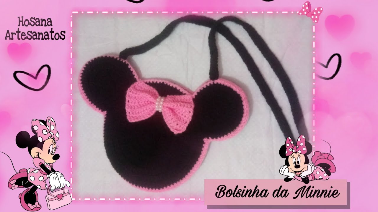 BOLSA DA MINNIE DE CROCHÊ - Hosana Artesanatos
